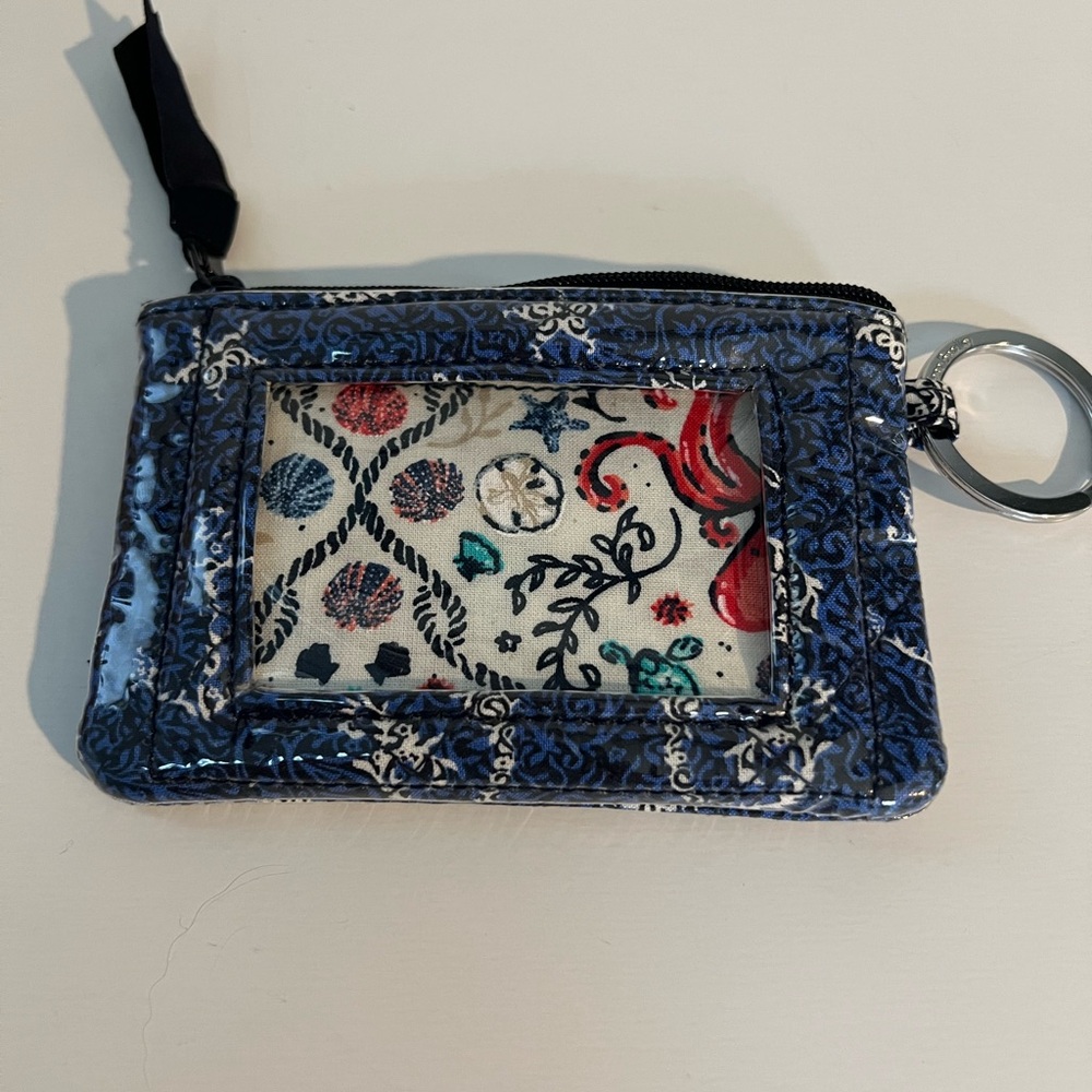 Vera Bradley ID Zip Wallet Seahorse Print